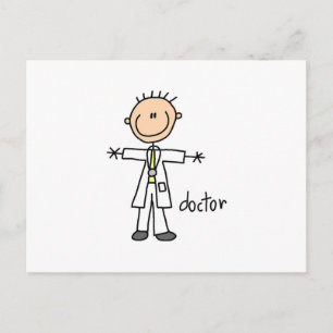 Carte Postale Médecin Bonhomme Allumette