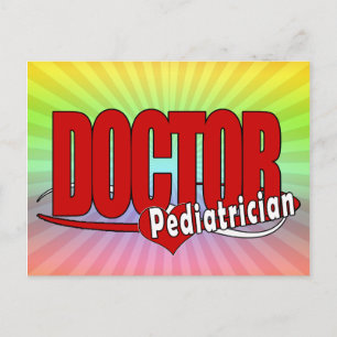 CARTE POSTALE MÉDECIN LOGO PÉDIATRICIEN