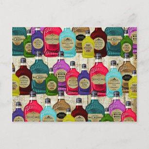 Carte Postale Médecine Homme Potion magique Apothécaire Bouteill