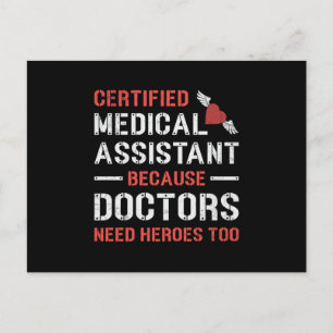 Carte Postale Médecine infirmière adjointe Médicale certifiée