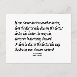 Carte Postale Médecins de la langue Twister Docteur Autre Docteu