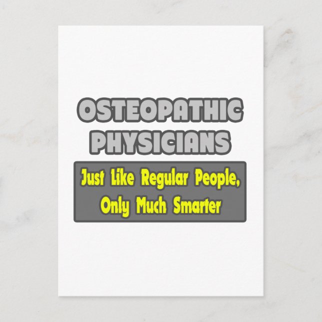 Carte Postale Médecins ostéopathiques .. Plus intelligent (Devant)