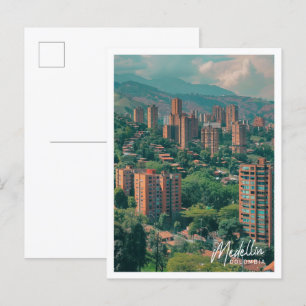 Carte Postale Medellin Colombie Art Voyage célèbre place