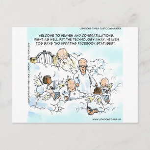 Carte Postale Médias Sociaux Célestes Drôles