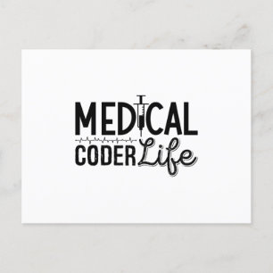 Carte Postale Medical Coder Life Assistant ICD Programmer Coding