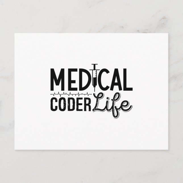 Carte Postale Medical Coder Life Assistant ICD Programmer Coding (Devant)