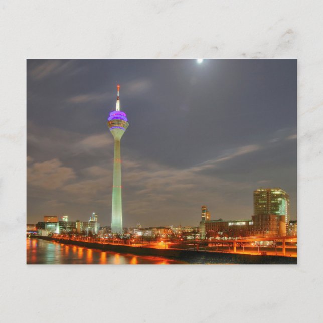 Carte postale Medienhafen avec Rheinturm à Düsseld (Devant)