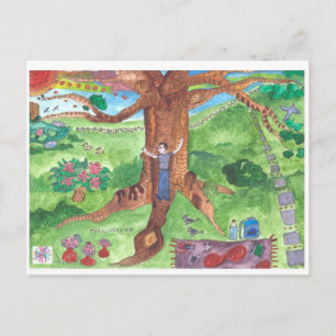 Carte Postale Medilludesign - Accrochez un arbre pour encourager