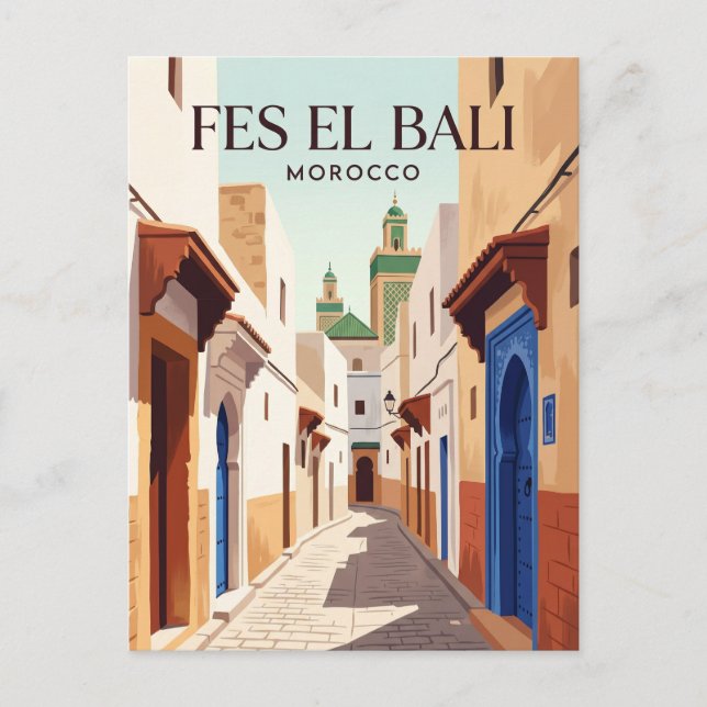 Carte Postale Médina de Fès el Bali Maroc (Devant)
