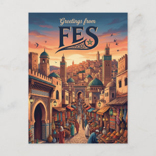 Carte Postale Médina de Fès Maroc