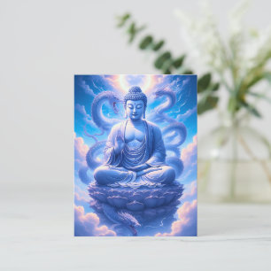 Carte Postale Méditation Bouddha Dragon Mystique