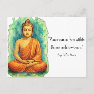 Carte Postale Méditation de Paix Bouddha Spiritualité Soins Pers