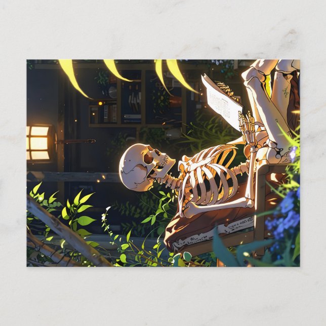 Carte Postale Méditation et amour éternel de la lecture en Heav (Devant)