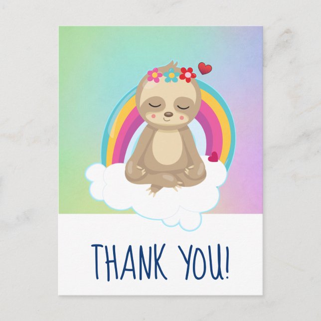 Carte Postale Méditation pacifique de la fentes Brown adorable (Devant)