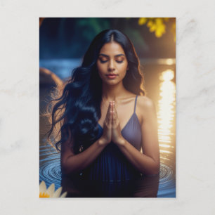CARTE POSTALE MÉDITATION - YOGA - BIEN-ÊTRE - CARPE DIEM