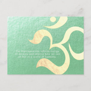 Carte Postale Méditation Yoga Instructeur Vie Coach OM Citations