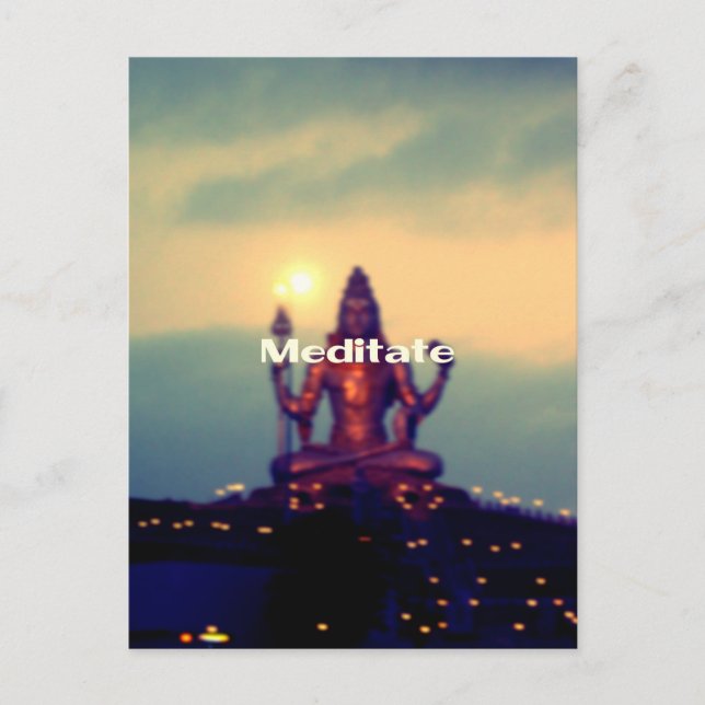 Carte Postale Méditer (Devant)