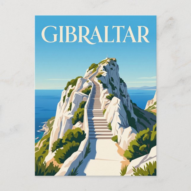 Carte Postale Mediterranean Steps Gibraltar (Devant)
