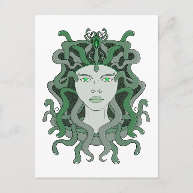 Carte Postale Medusa Gorgo Snake Gorgin Monster Mythologie grecq (Devant)