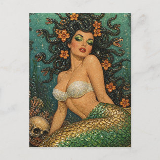 Carte Postale Méduse Sirène