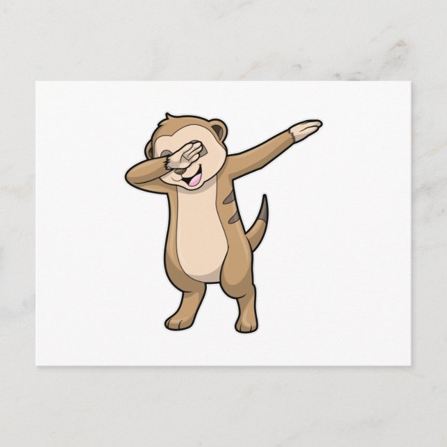 Carte Postale Meerkat comme Dance Hip hop Dab (Devant)