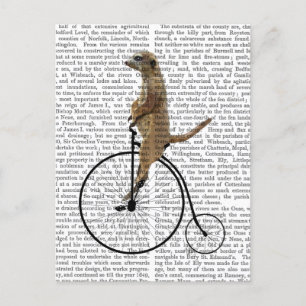 Carte Postale Meerkat sur Black Penny Farthing