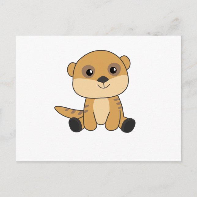 Carte Postale Meerkat Sweet Animaux Pour Enfants (Devant)