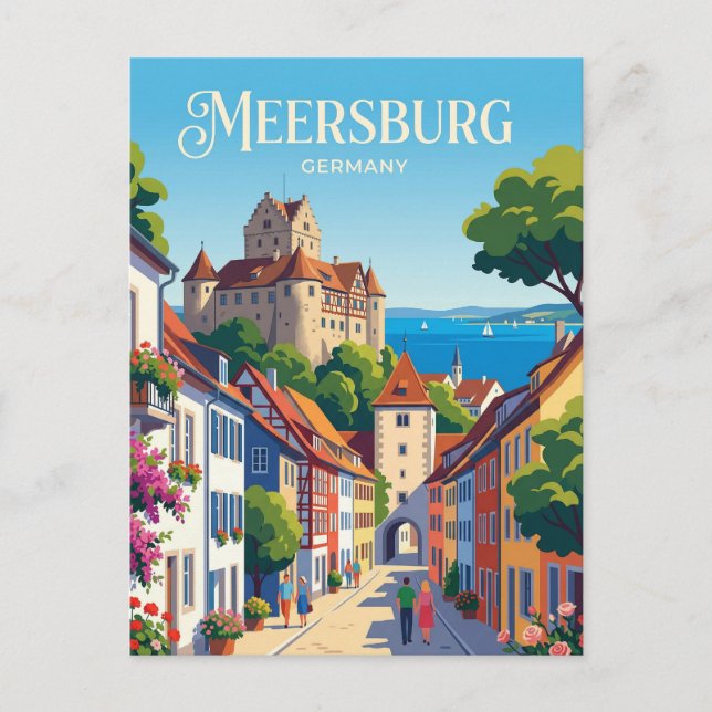 Carte Postale Meersbourg Allemagne (Devant)