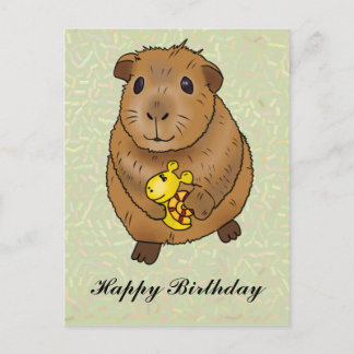 Carte Postale Meerschweinchen und Schnecke