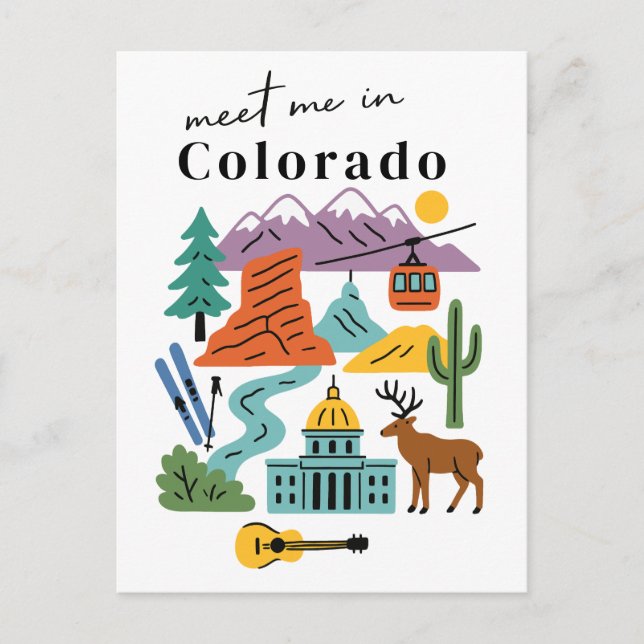 Carte Postale Meet Me In Colorado Hiking Nature Souvenir (Devant)