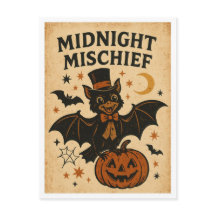 Méfait de minuit d'Halloween vintage