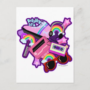 Carte Postale Mega Neon 80s Design