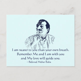 Carte postale Meher Baba Se souvenir de moi
