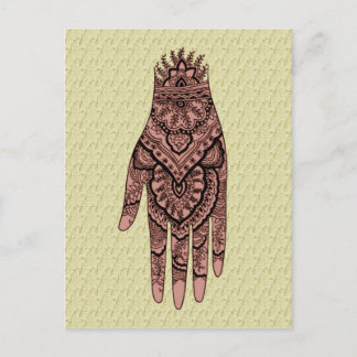 Carte postale Mehndi Tattoo Art Design
