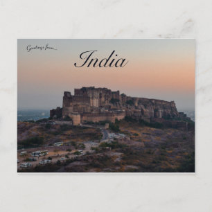 Carte Postale Mehrangarh Fort Jodhpur Rajasthan Inde
