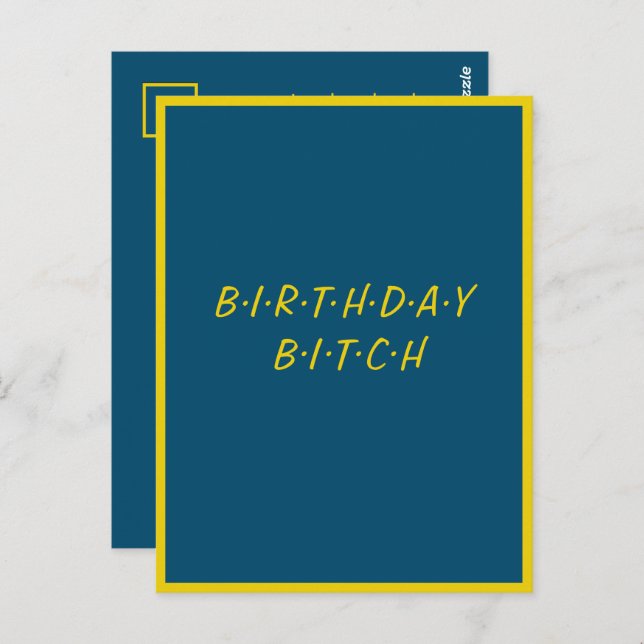 Carte Postale Meilleur ami plaisir JOYEUX ANNIVERSAIRE simple pe (Devant / Derrière)