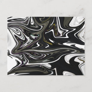 Carte Postale Meilleur art abstrait noir et blanc, peinture abst
