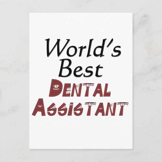 Carte Postale Meilleur assistant dentaire au monde (Devant)