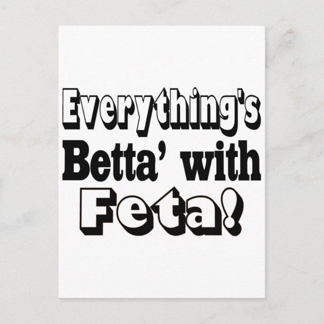 Carte Postale Meilleur avec Feta (Devant)