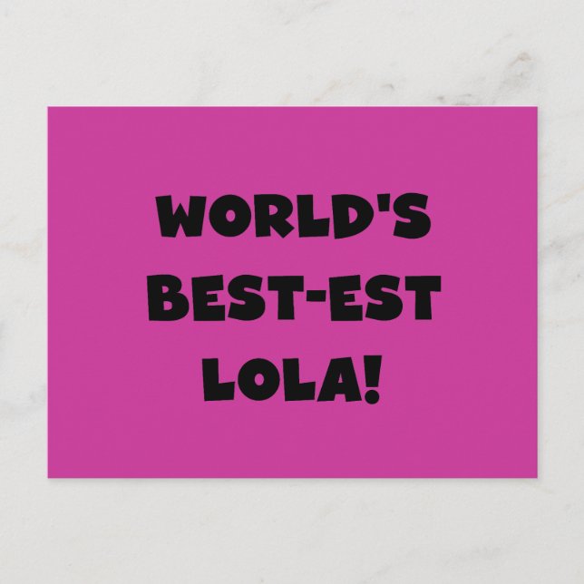 Carte Postale Meilleur cadeau Lola Black and White Tshirts au mo (Devant)