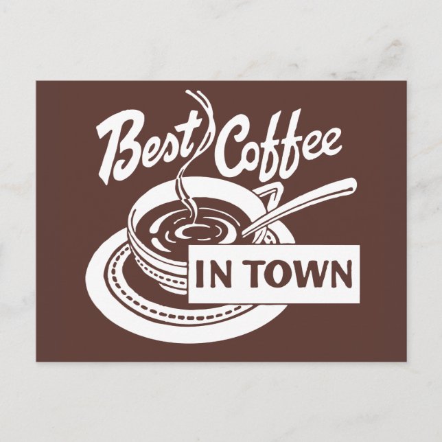 Carte Postale ❝ meilleur café en ville ❞ (Devant)