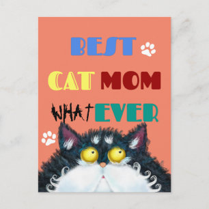 Carte Postale Meilleur Cat Maman jamais Amoureux de les chats