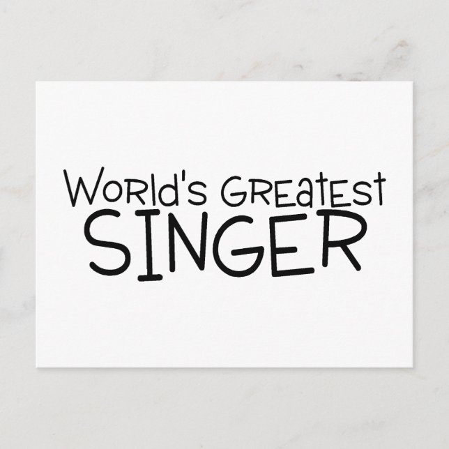 Carte Postale Meilleur chanteur du monde (Devant)