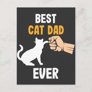 Carte Postale Meilleur Chat Papa Ever Kitten Parents Père animal