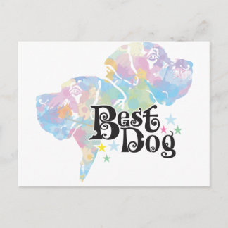 Carte Postale Meilleur Chien "coloré"