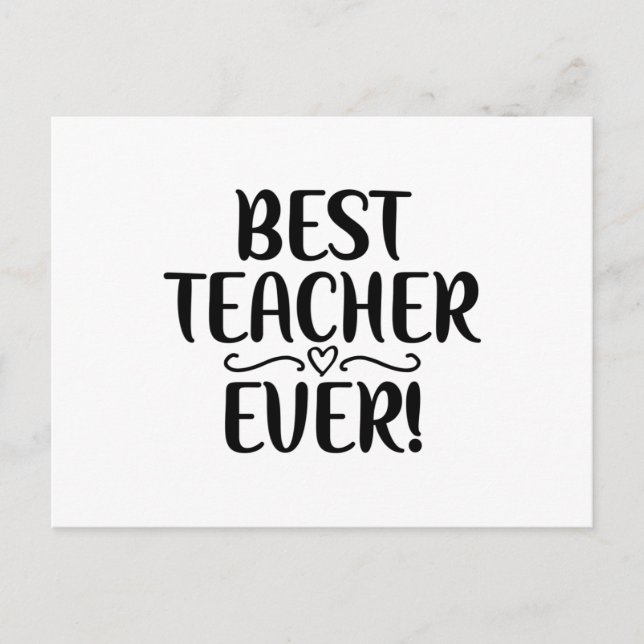 Carte Postale Meilleur enseignant jamais (Devant)