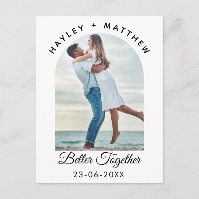 Carte Postale Meilleur ensemble photo de la Saint-Valentin (Devant)