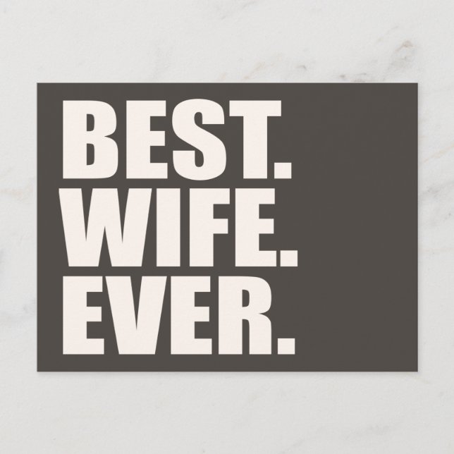 Carte Postale Meilleur. Femme. Jamais. (Devant)