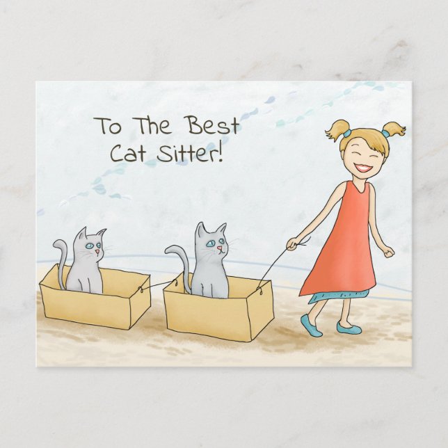 Carte Postale Meilleur gardien de chat (Devant)