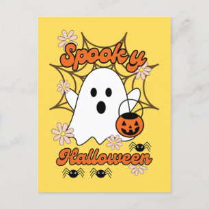 Carte Postale Meilleur Ghost Spider Web Halloween Éffrayant